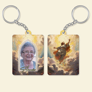 Personalized Jesus Keyring-Personalized Memorial Religious Gift-Picture On Keychain