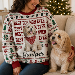Best Dog Mom Ever – Personalized Photo Ugly Sweatshirt – Christmas Gift mockup-held-6aa12999079c5b7c965258c8.png