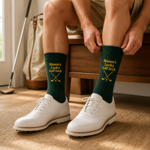 Mason's Lucky Golf Sock – Personalized Socks - All over printed – Golf Lover Gift mockup-held-6aa12c58079c5b7c965258d1.png