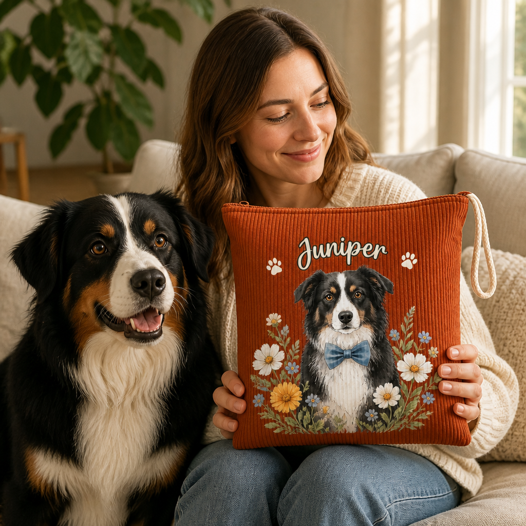 Custom Photo Corduroy Tote Bag - Personalized Birthday Gifts For Dog Cat Lovers, Dog Dad And Mom, Cat Owners - My Garden Of Little Joys mockup-held-6aa12f4463d870cbb8577590.png