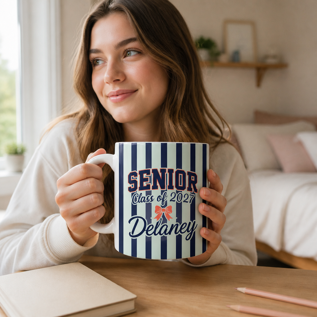 SENIOR Class of 2027 Delaney – Personalized Edge-to-Edge Mug – Graduation Gift mockup-held-6aa3c86b93cd3a84f39810f5.png