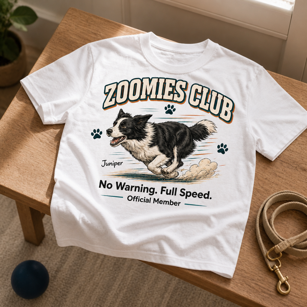 Zoomies Club – Personalized Photo T-shirt – Pet Lover Gift mockup-product-6a7bf9272f487277dbfde220.png