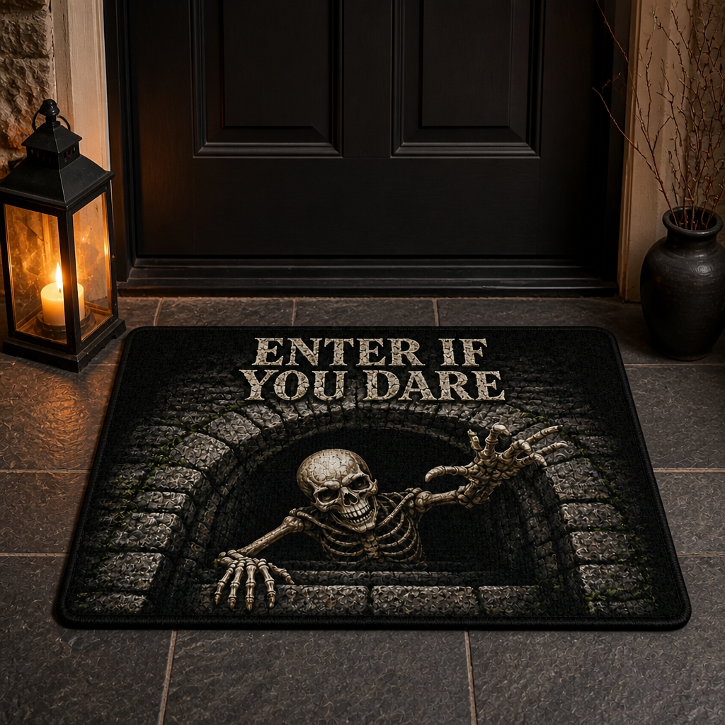 Enter If You Dare Skeleton Well Doormat – Spooky Halloween Front Door Mat, Gothic Haunted House Welcome Rug, Creepy Seasonal Porch Decor Gift mockup-product-6a953aca6108b336d4deb4c6.png