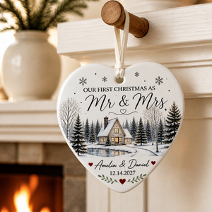 OUR FIRST CHRISTMAS AS Mr & Mrs – Personalized Shape Ornament – Christmas Gift mockup-product-6aa126ff4dc718c0ca992c9a.png