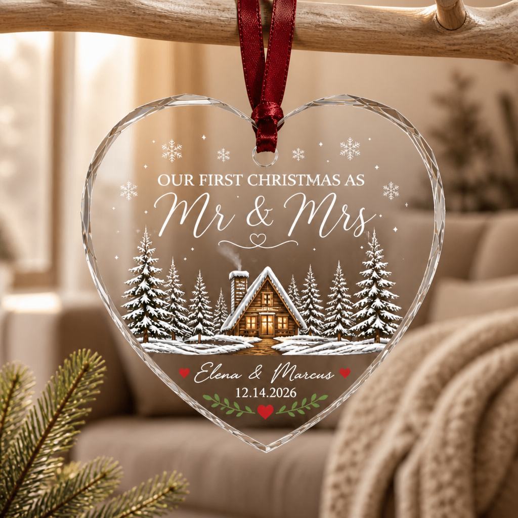 OUR FIRST CHRISTMAS AS Mr & Mrs – Personalized Transparent Acrylic Ornament – Christmas Gift mockup-product-6aa1275e4dc718c0ca992c9b.png