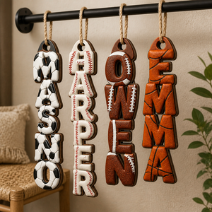 Custom Letter Wooden Ornament - Personalized Christmas Birthday Gifts For Mom, Dad, Brother, Sister, Kids, Sports Fans, Sports Lovers - Together We Score mockup-product-6aa13066e12bd7d06f3773e1.png