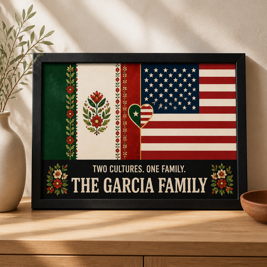 Two Cultures. One Family. – Personalized Picture Frame – Family Gift mockup-product-6aa3b8a942f8286f432a6b47.png