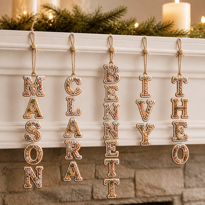 Personalized Custom Name Gingerbread Letter Ornaments For Family Christmas Gift mockup-product-6aa3c816afa3a06ee69bdc21.png