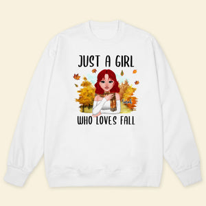 Just A Girl Who Loves Fall - Personalized Shirt - Gift For Friends, Bestie, Autumn
