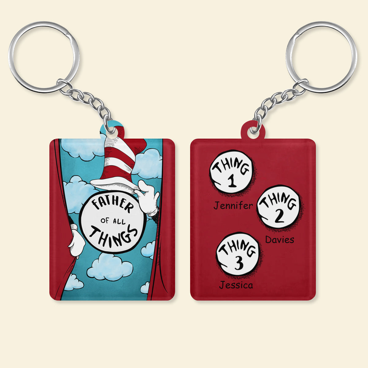 Father Of All Things - Personalized Acrylic Keychain - Gift For Father