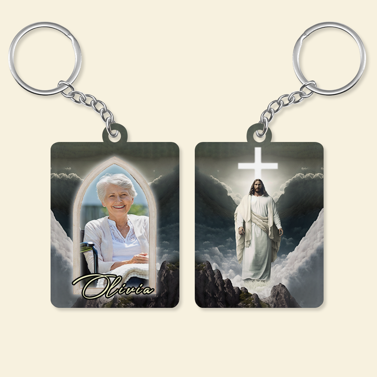 Personalized Bible Keyring-Custom Christian Gifts-Photo Key Chains
