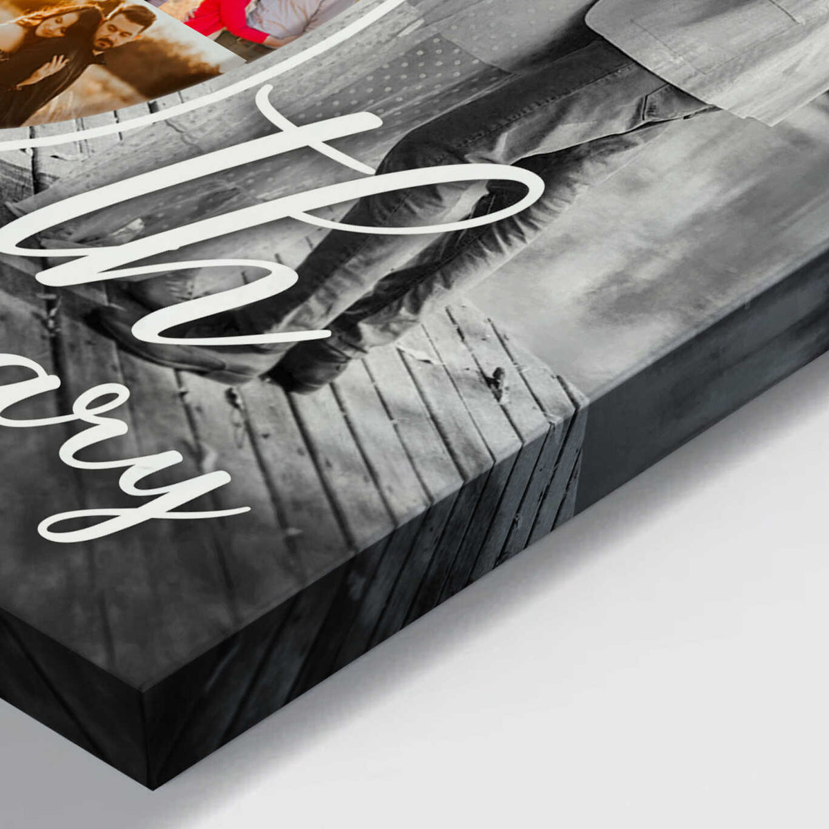 5 Year Anniversary Photo Collage Canvas Print, 5th Anniversary Gift