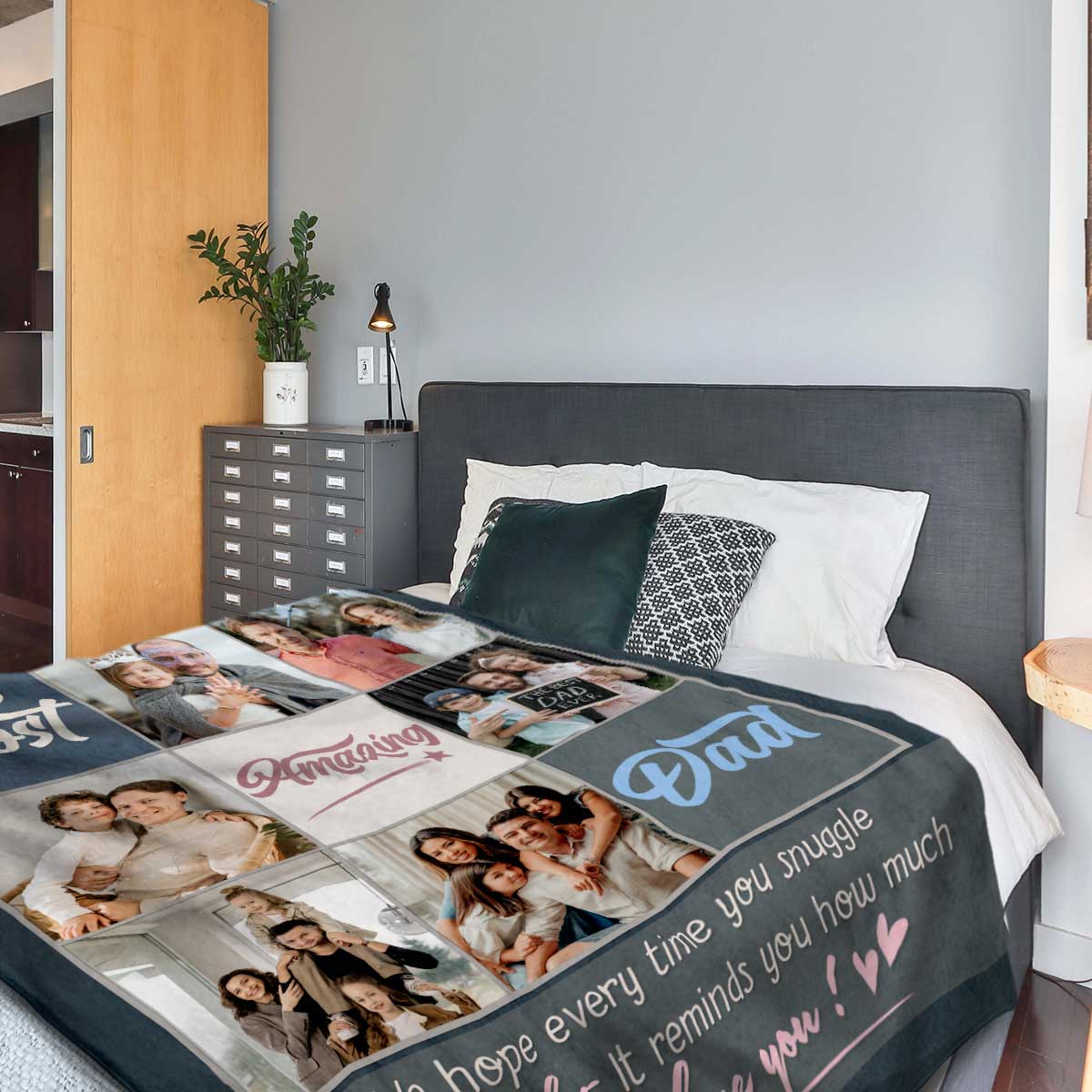 Most Amazing Dad Photo Blanket, Personalized Fathers Day Gift, Birthday Gift For Dad From Kids, Dad Fathers Day Gifts