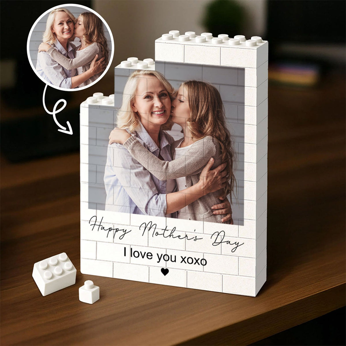 Custom Photo Upload Building Brick Blocks | Mother's Day Gift | Personalized Gift for Mom