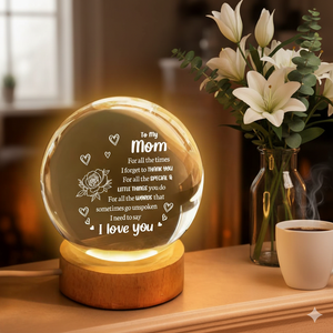 Mothers Day Gifts for Mom, Mom Birthday Gifts - Custom Crystal Ball Keepsake I Love You Mom Gifts from Son - Best Christmas Mother's Day Gifts from Daughter