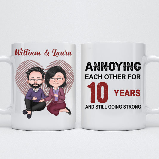 Old Couple - Annoying Each Other For Many Years Still Going Strong - Personalized Mug Couple Gift Anniversary Gift for Couple Christmas Gift (Ver 2)