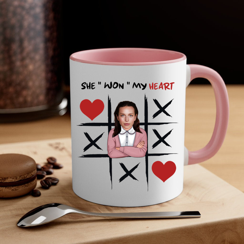 You Won My Heart, Personalized Funny Mug , Tic-tac-toe Game Valentine s Day Gift, XOXO Mug, Valentine's Gift, Couples Mug, Custom Mug, Funny Anniversary Gift, Custom Gift
