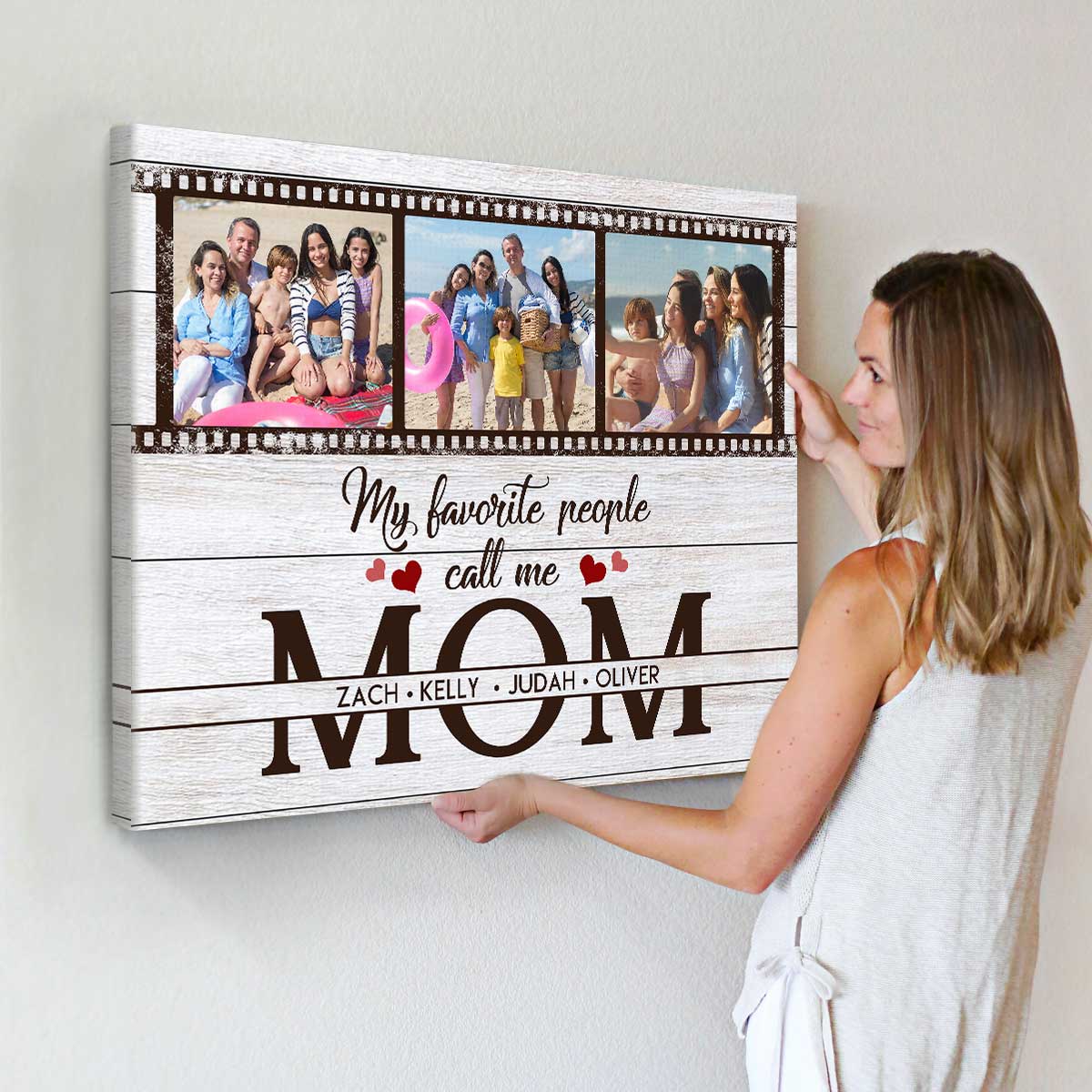 My Greatest Blessings Call Me Mom Picture Canvas, Mom Gifts For Mother s Day, Unique Personalized Gifts For Mom