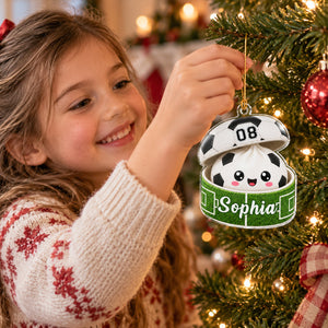 Custom Soccer Dumpling Squishy Style - Personalized Acrylic Ornament