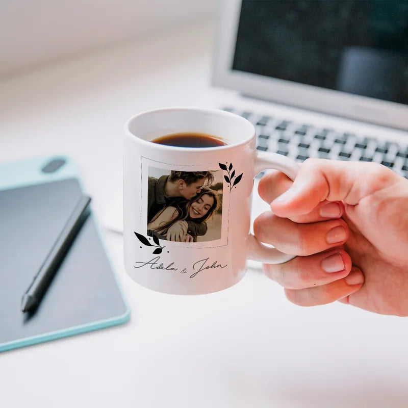 Name and Photo Printed Porcelain Coffee Mug