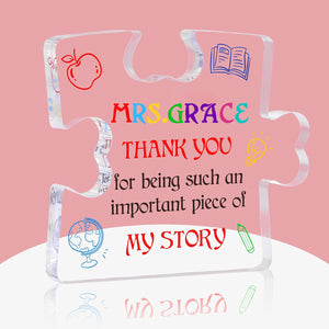 Teacher Appreciation Gifts for Women - Best Teacher Graduation Gifts - End of Year Teacher Gift from Students - Appreciation Gifts for Daycare Teachers - Thank You Teacher Paperweight Keepsake