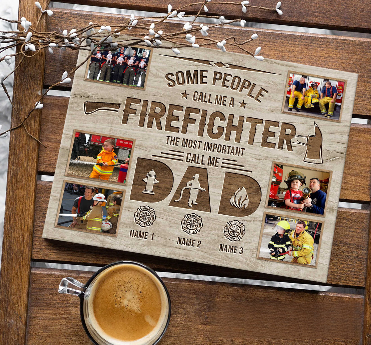 Firefighter Dad Gift, Firefighter Gifts, Fathers Day Gift For Firefighter, Some People Call Me Firefighter Canvas
