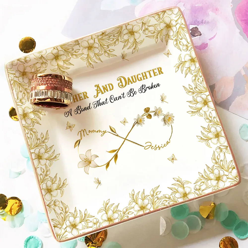 Cannot Be Broken - Personalized Jewelry Dish - Gift For Daughter, Mom, Mother's Day Gift