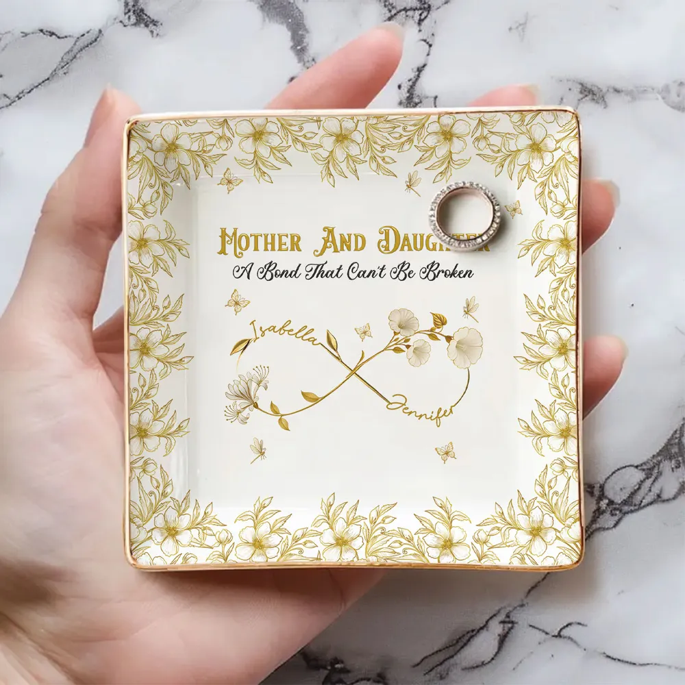 Cannot Be Broken - Personalized Jewelry Dish - Gift For Daughter, Mom, Mother's Day Gift