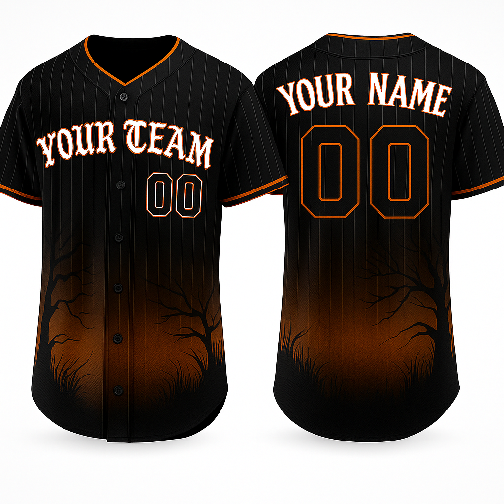 Halloween Edition White Sox Jersey Personalized Name and Number in Old English Style