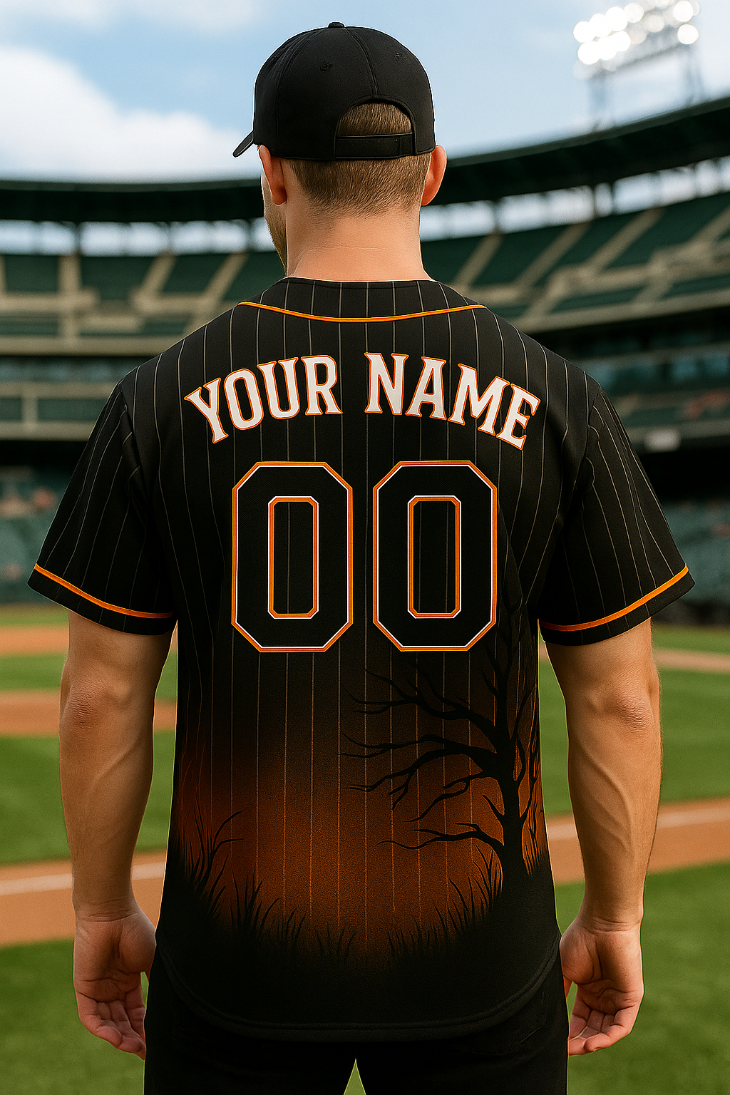 Halloween Edition White Sox Jersey Personalized Name and Number in Old English Style
