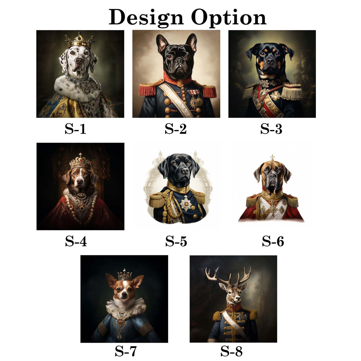 Customized Pet Portrait Canvas of Dog and Cat Renaissance Style, Wall Art Print for Home Decor, Living Room, Bedroom, Home Office