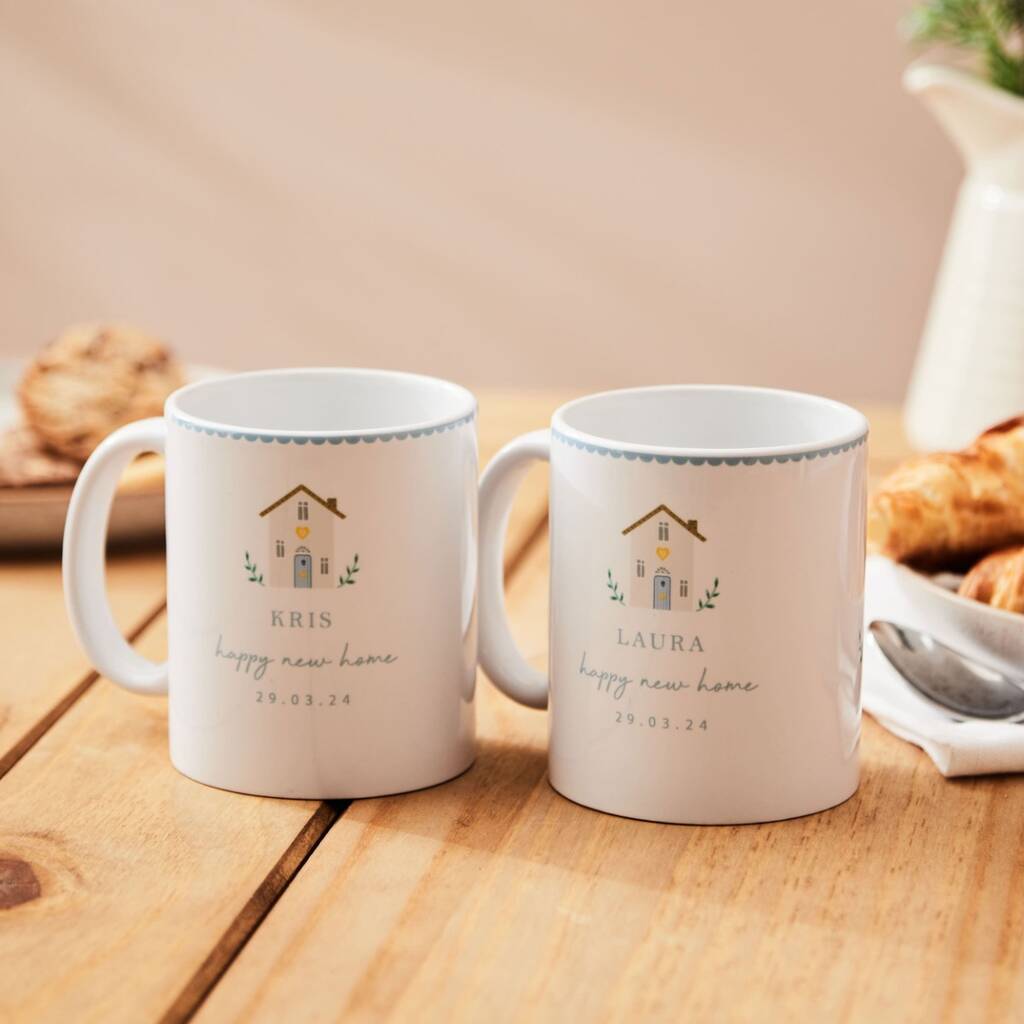 Personalised Happy New Home Mug, Housewarming Gift, For Friends, For Couples