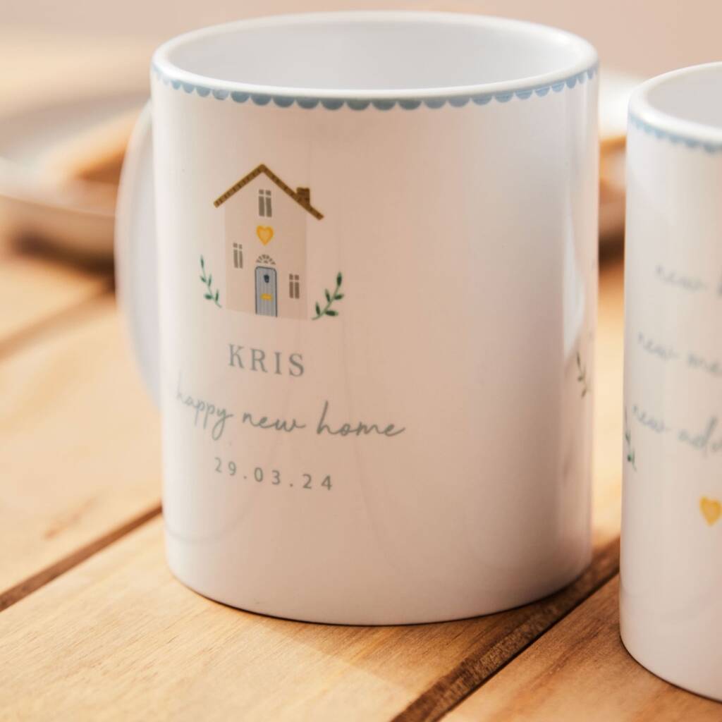 Personalised Happy New Home Mug, Housewarming Gift, For Friends, For Couples