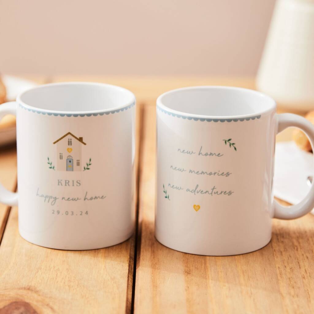 Personalised Happy New Home Mug, Housewarming Gift, For Friends, For Couples