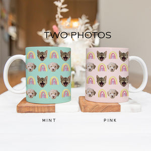 Photo Mug - Photo Gifts - Personalised Mugs - Customised Gifts For Him, Her - Dog, Cat Gifts - Rainbow