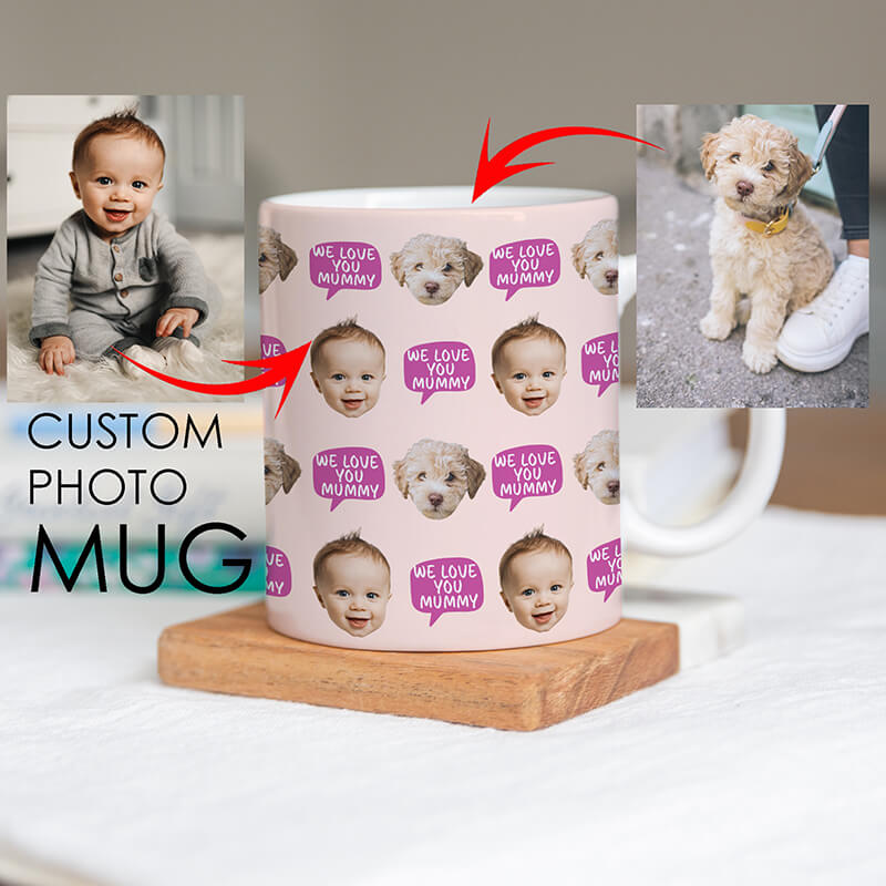 Photo Mug - Photo Gifts - Personalised Mugs - Customised Gifts For Him, Her - Dog, Cat Gifts - Speech Bubble