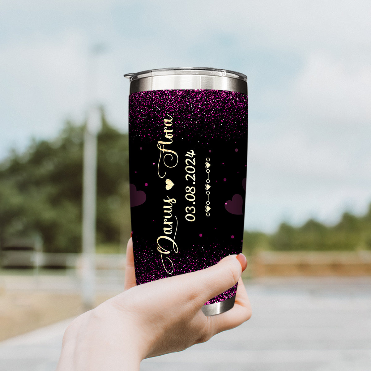 Personalized Favorite Song And Photo Tumbler Cup, Custom Song Gift For Her Him, Valentine s Day Girlfriend Gift, Couple Tumbler Gifts