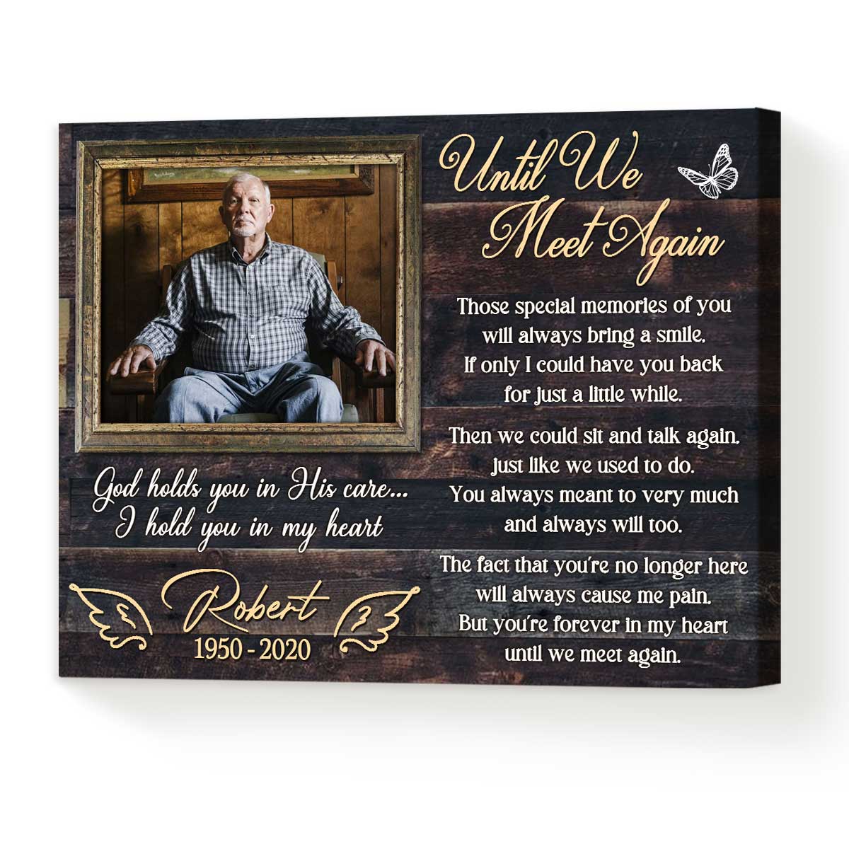 Personalized Memorial Gifts For Loss, Canvas of Passed Loved Ones, Memorial Picture Gift