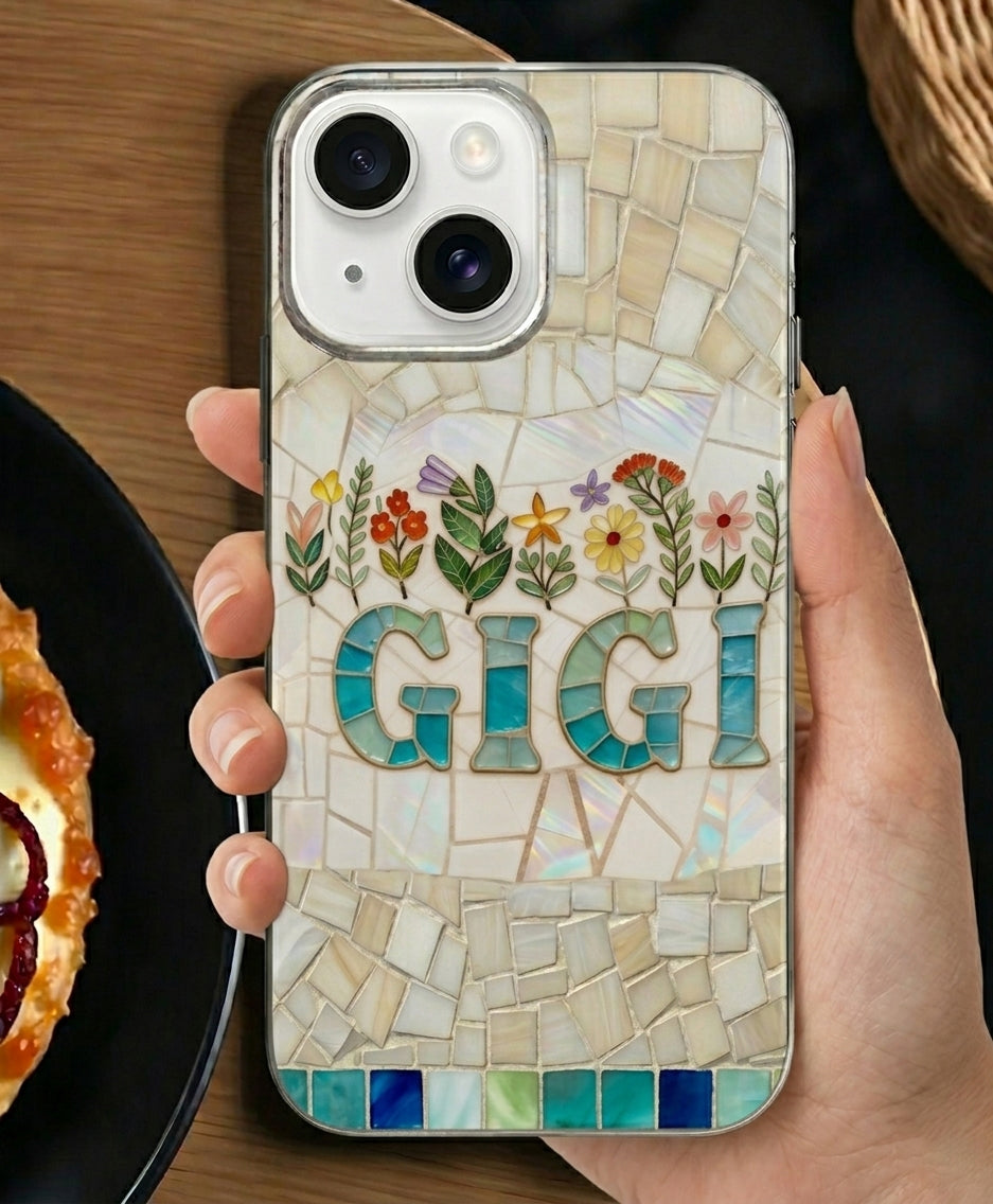 Stained Glass Effect Style NANA Phonecase, Gift For Mothers Day, Birthday, New Nana Grandma Gigi Present, Nana Reveal Gift