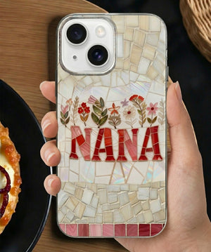 Stained Glass Effect Style NANA Phonecase, Gift For Mothers Day, Birthday, New Nana Grandma Gigi Present, Nana Reveal Gift
