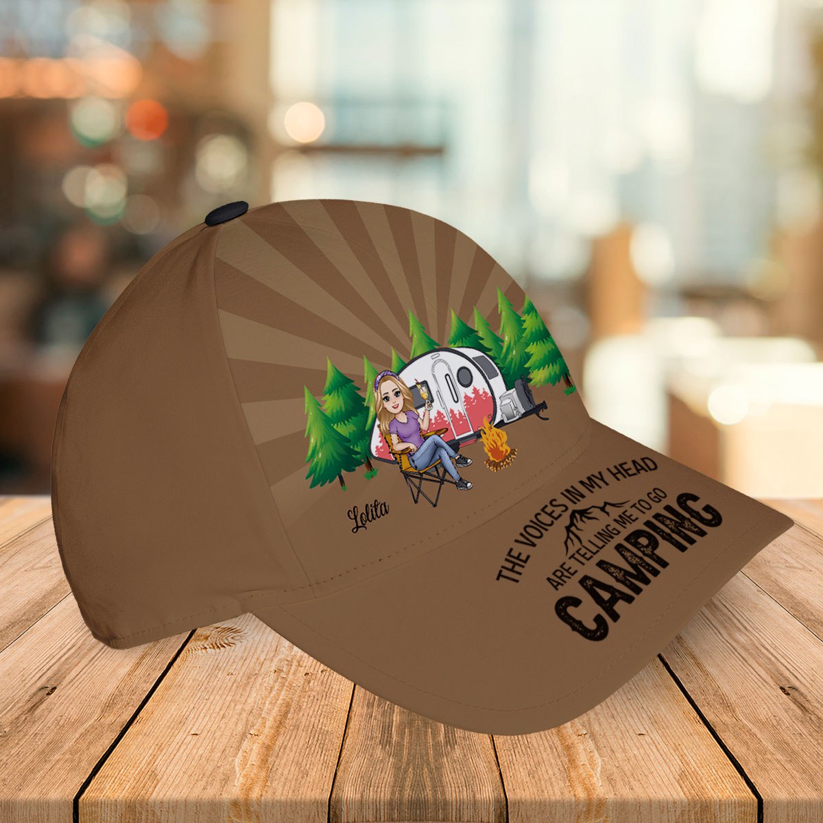 Telling Me To Go Camping - Personalized Classic Cap - Gift For Camping Lovers, Summer
