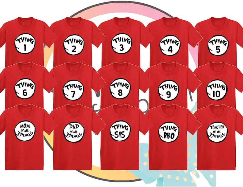 Thing 1, Thing 2 (3,4..) Personalized Shirts, Mother Of All Things, Father Of All Things, Funny Matching Family Shirt