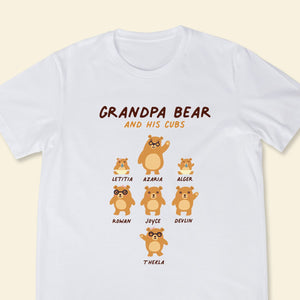 Grandpa bear and his cubs - Personalized Apparel - Gift For Grandfather