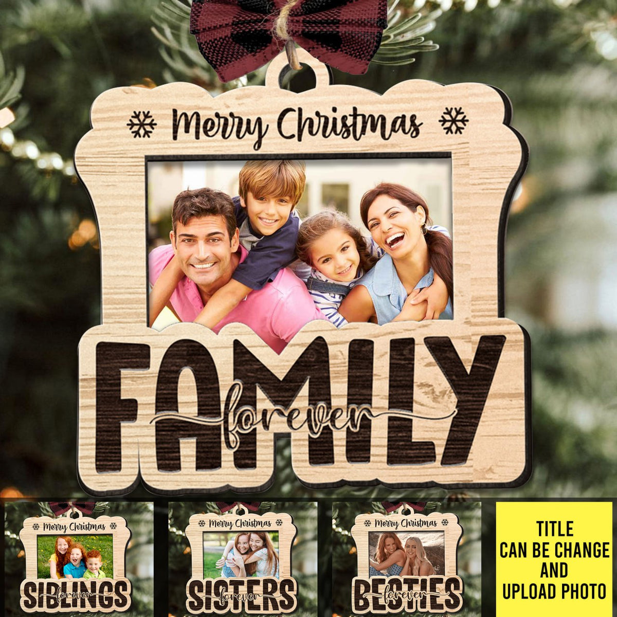 Merry Christmas Family - Personalized Shape Ornament - Gift For Family, Christmas Gift