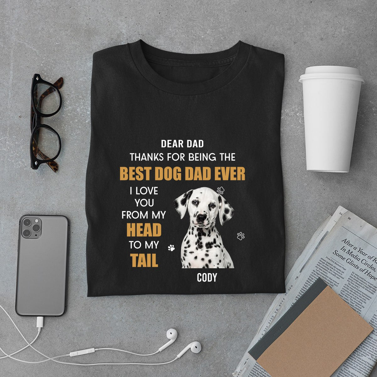 Head To Tail - Personalized Custom Dog Photo Shirt