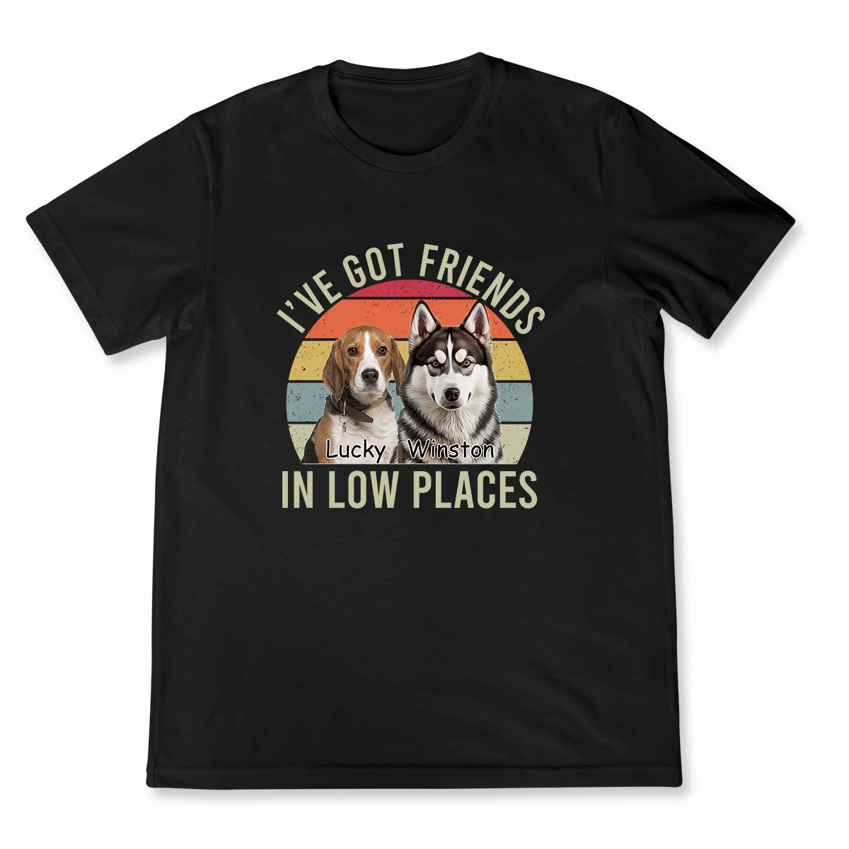 I've Got Friends In Low Places - Personalized Custom Dog Photo Shirt