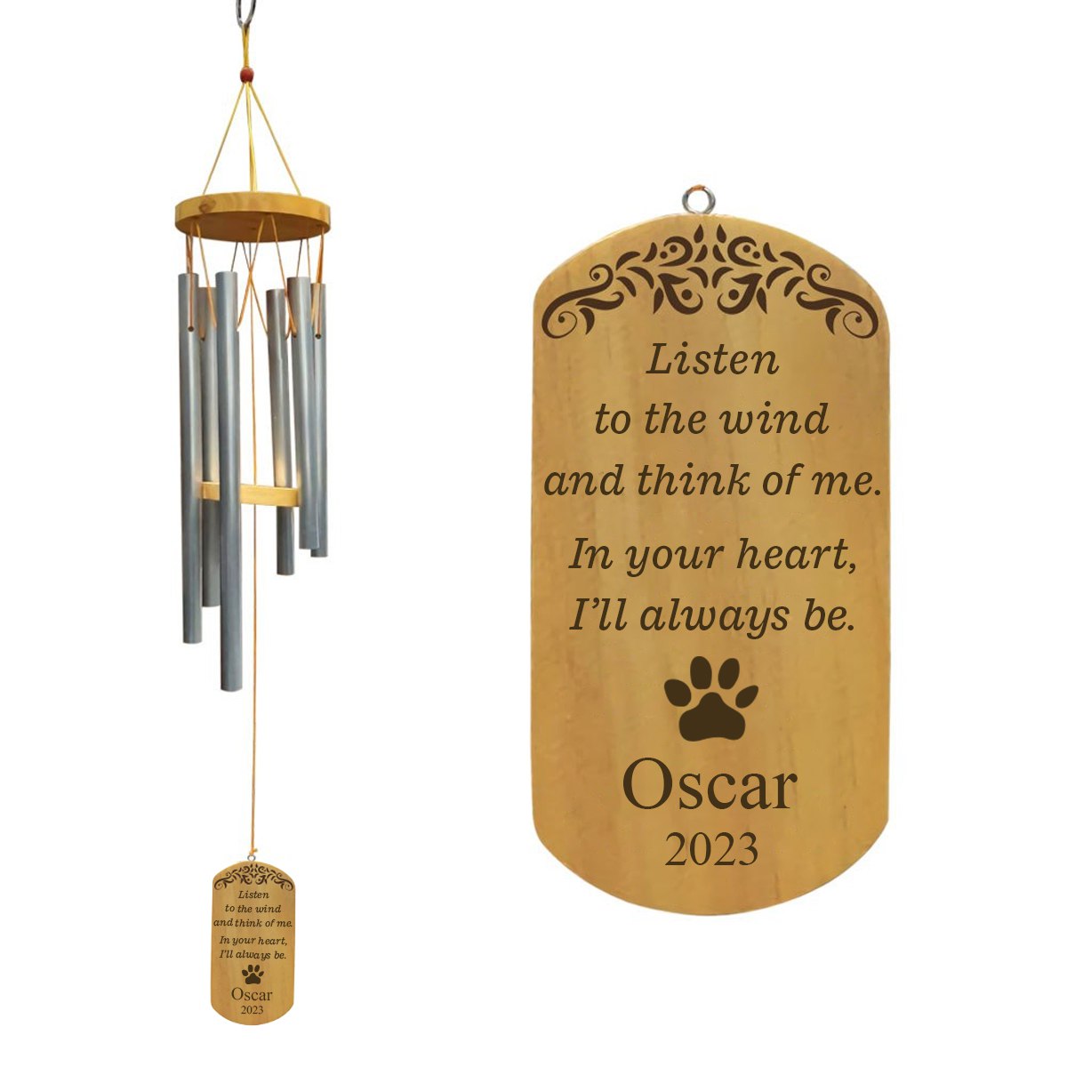 Listen To The Wind Pet Memorial Wind Chime Gift, Dog Loss Memorial Gift, Cat Remembrance Sympathy Gift, Pet Loss Gifts photo_2024-03-30_11-54-04_36e1d823-5715-4a0c-8276-dd82ada6cdf3.jpg?v=1713323122
