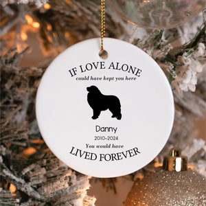 Custom Dog Breed Memorial Ornament, Dog Memorial Christmas Ornament, Loss of Pet Gift, Personalized Gift Ceramic Ornment, Loss of Dog,Pet Memorial Keepsake