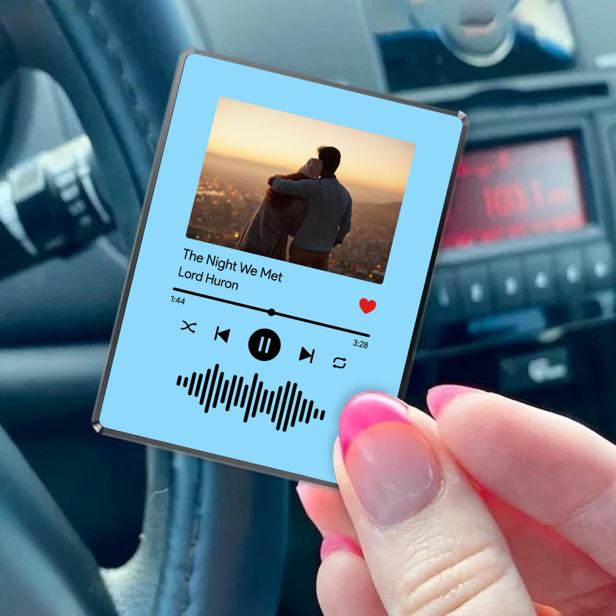 Custom Visor Clip your photo & music favorite song, Personalized Photo Car Visor Clip, Picture Car Visor Clip, Car Accessories, Custom Couple Photo Car Decorations, Car Charms
