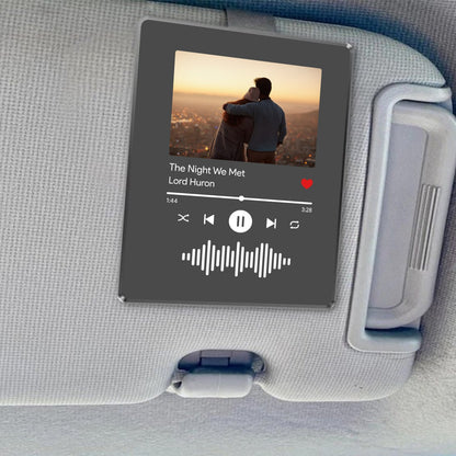 Custom Visor Clip your photo & music favorite song, Personalized Photo Car Visor Clip, Picture Car Visor Clip, Car Accessories, Custom Couple Photo Car Decorations, Car Charms